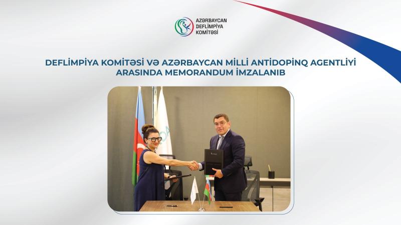 Deflimpiya Komitəsi və Azərbaycan Milli Antidopinq Agentliyi arasında Memorandum imzalanıb